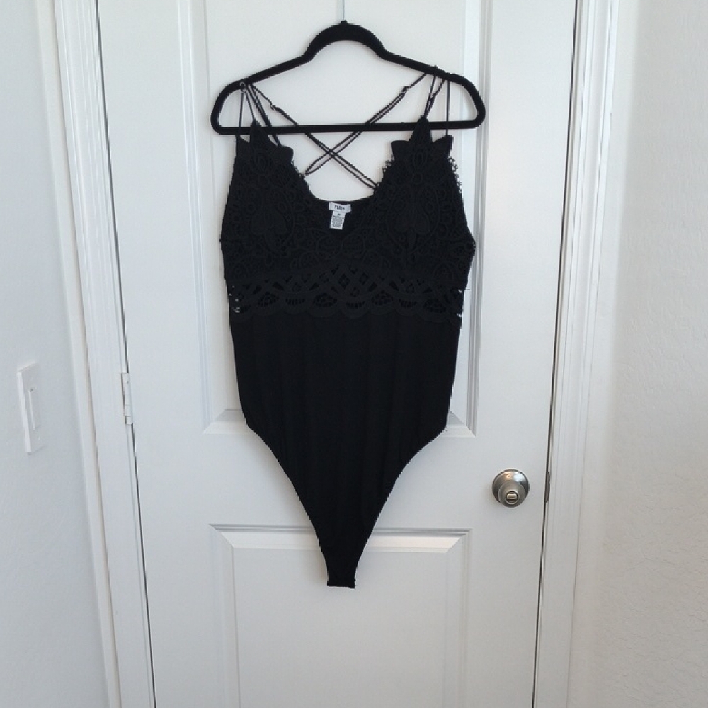 Elegant Black Lace Bodysuit